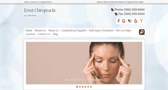 Desktop Screenshot of ernstchiropractic.com