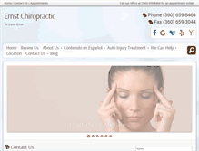 Tablet Screenshot of ernstchiropractic.com